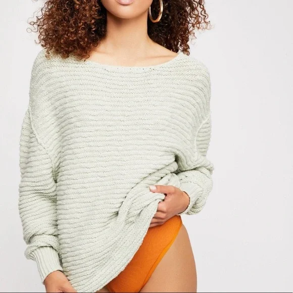 Free People Sweaters Nwt Free People Menace Sweater Color Moss